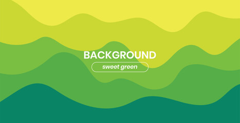 Abstract landscape natural green background layout, with wavy abstract liquid background, liquid effect. Modern design template for poster, advertising banner, brochure, flyer, cover, website.