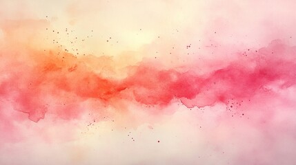 Obraz premium Abstract Watercolor Painting: A Symphony of Pink and Orange Hues