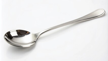 Isolated Soup Spoon on White Background for Culinary Photography, Kitchen Utensils, Cooking Supplies, Food Presentation, and Tableware Use