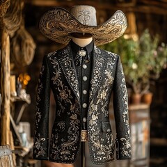 heritage tapatio charro suit on mannequin mexican clothes