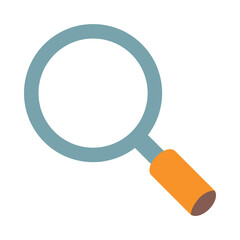 Magnifying Glass Tilted Left - Search Icon, Zoom Tool, and Discovery Clipart Design