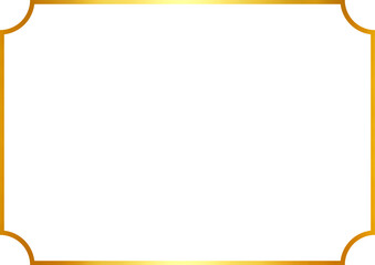 Gold rectangle border frame. certificate template. Luxury gold frame