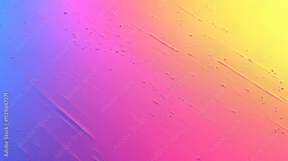 Poster a vibrant gradient background with smooth color transitions from blue to pink and yellow.