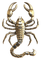 Fototapeta premium PNG Whimsigoth brass scorpion symbol invertebrate accessories electronics.