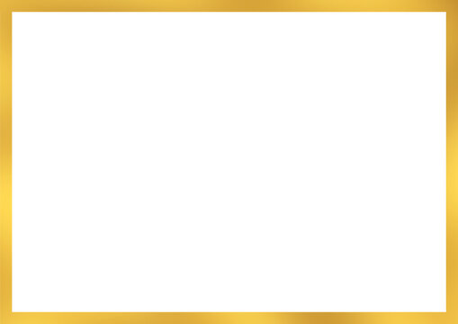 Gold rectangle border frame. certificate template. Luxury gold frame