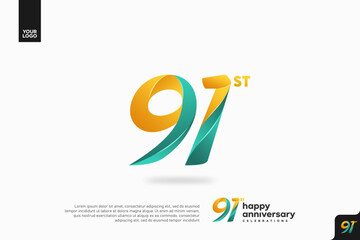 Number 91 logo icon design, 91st birthday logo number, anniversary 91