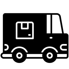 delivery van Black Fill Icon