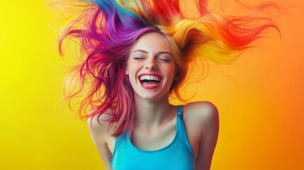 woman with colored hair