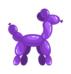 Cartoon dog from balloon vector illustration