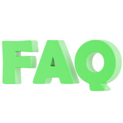 Frequently Asked Questions 3D Ilustration