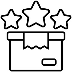 rating stars Outline Icon