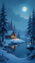 Winter Wonderland Cabin by the Lake