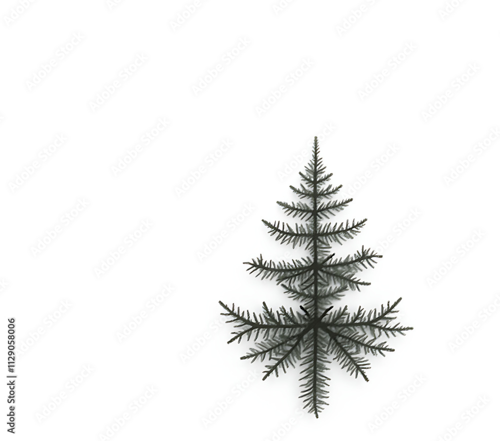 Poster A black pine tree is prominently displayed against a simple yet striking white background creating a visually appealing contrast._00002_