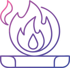 Obraz premium Fire flame icon modern illustration burning fire symbol vector design 