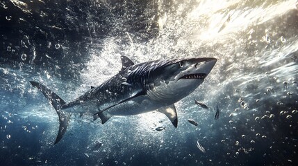 Fototapeta premium Ocean Predator 3D Illustration