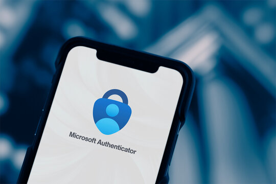 Guilherand-Granges, France - December 11, 2024. Microsoft Authenticator is a security app providing two-factor authentication for protecting accounts and data access.