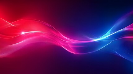 Abstract background with colorful rays of light, speed lines, and glowing neon blue, red, pink, and purple lights in motion