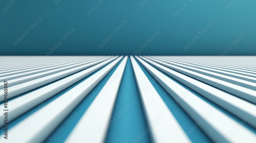 Poster abstract blue and white lines: a minimalist abstract background features a series of white lines con