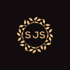SJS letter logo design .