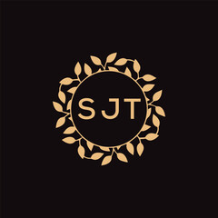 SJT letter logo design .