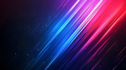 Obraz premium Abstract background with colorful rays of light, speed lines, and glowing neon blue, red, pink, and purple lights in motion