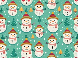 Modern Art Collage Featuring a Funny Snowman in Yellow Minimalistic Pattern with Pastel Colors for Whimsical Home Decor and Seasonal Celebrations