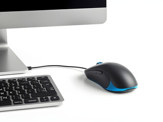 a Mouse Computer with white solid background