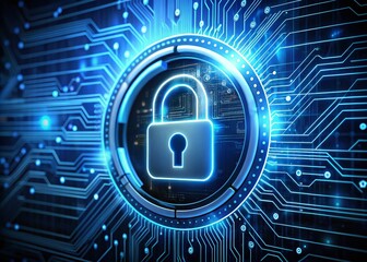 Modern Lock Computer Logo Design Element for Candid Photography, Showcasing Digital Security Concepts and Technology Aesthetics in a Professional Style