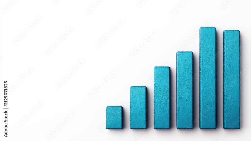 Poster blue bar graph: a simple yet powerful visual representation of growth and progress. the blue bars as
