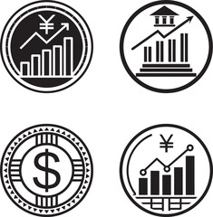 Black and white finance logo