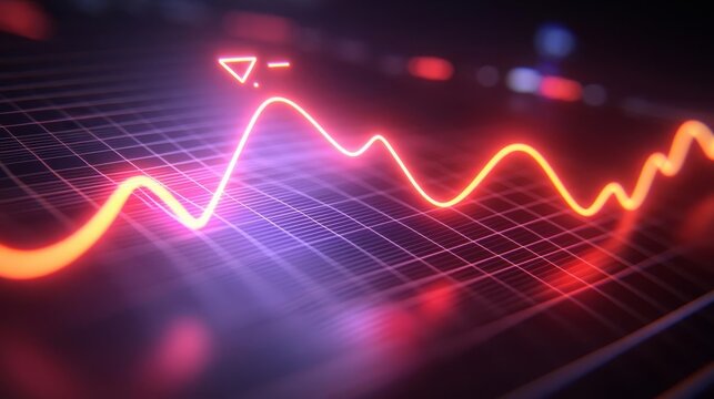Data Science Predictive Modeling Data Engineering Abstract visualization of regression analysis with a glowing equation overlaying a data scatter plot