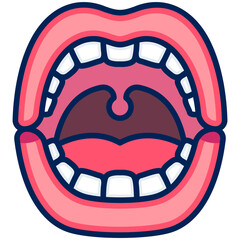 mouth Filled Line Icon