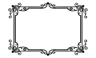 Ornate floral frame featuring an abstract design