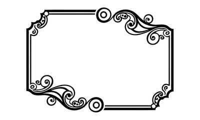 Ornate floral frame featuring an abstract design