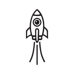 Vector icon of a playful rocket launching with a fork and spoon design, symbolizing food delivery or culinary adventure. Perfect for restaurant apps, food startups, or delivery services