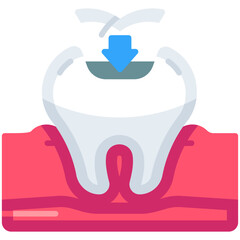 tooth filling Flat Icon