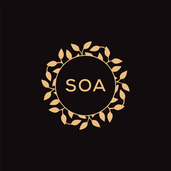 SOA letter logo design .