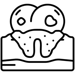 tooth plaque Line Icon