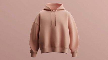 Front view oversized hooded sweatshirt mockup