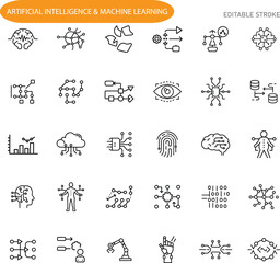 AI, Machine Learning, Data Science, Neural Networks, Algorithms, Technology Icons