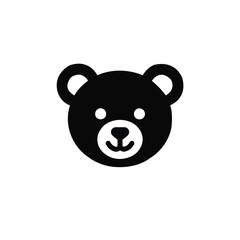 Teddy bear illustration on white background. silhouette of a teddy bear.