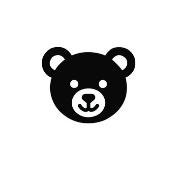 Naklejki Teddy bear illustration on white background. silhouette of a teddy bear.