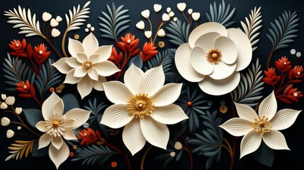 The flowers are arranged in a way that creates a sense of depth and dimension