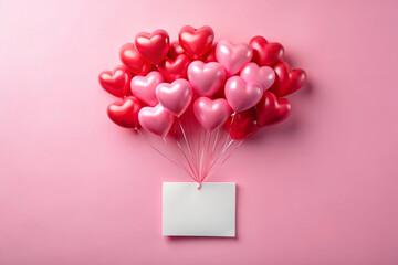 Valentines day greeting card love photo mockup