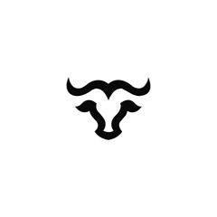 Bull head logo vector graphic design. Logo design of a bull for graphics use.