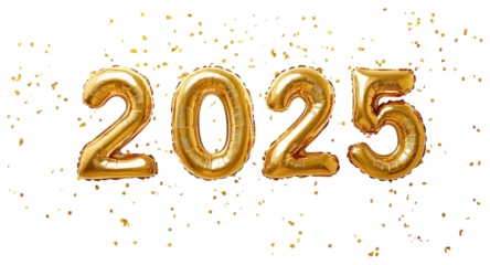 PNG Gold foil balloons background confetti number.