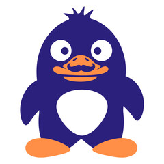 Penguin Mustache Sir Mr. Beard Cool Facial Hair Design Lover Art Vector Illustration Card T-Shirt Poster Sticker Graphic Print Decorative Drawing Isolated Logo Decoration Symbol Creative Cool Style
