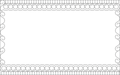 Vector Black and White Boarder designs for Frame and page decoration