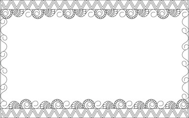 Vector Black and White Boarder designs for Frame and page decoration