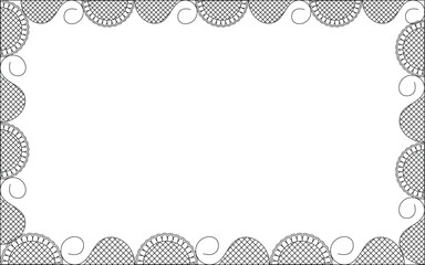 Vector Black and White Boarder designs for Frame and page decoration